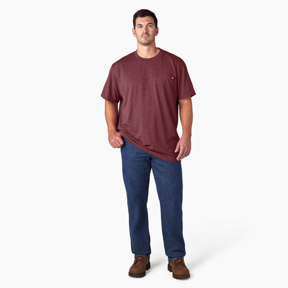 Short Sleeve Heavyweight Heathered T-Shirt - Burgundy &#40;BYD&#41;