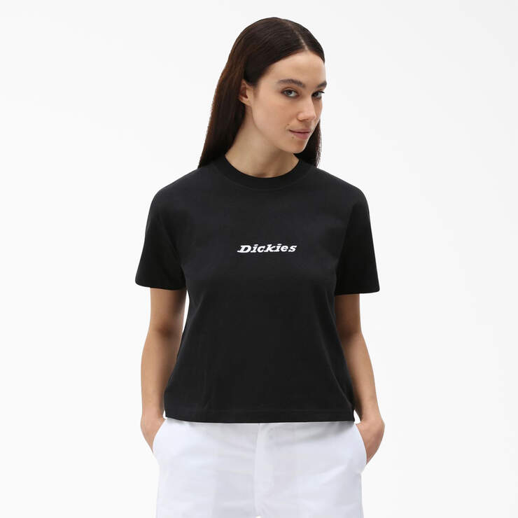 Women's Loretto Cropped T-Shirt - Black (KBK) image number 1