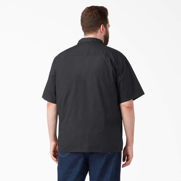 Short Sleeve Ripstop Work Shirt - Rinsed Black (RBK) image number 4
