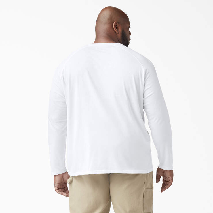 Cooling Long Sleeve Pocket T-Shirt - White (WH) image number 6