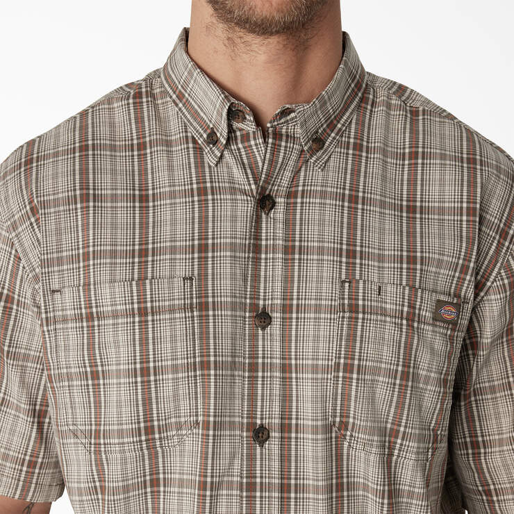 Short Sleeve Woven Shirt - Moss Backland Prairie Plaid (C1G) image number 4