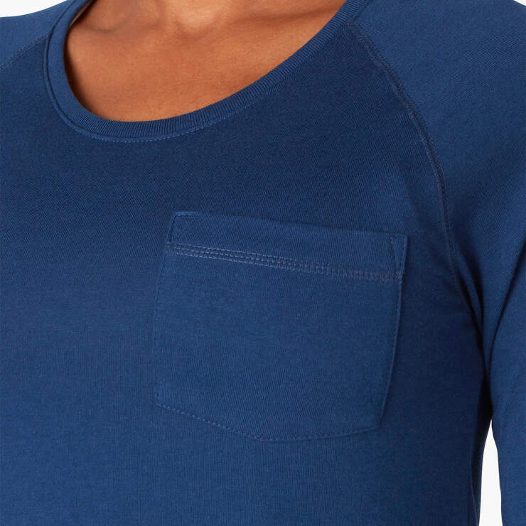T-shirt rafraîchissant à manches longues et à poche pour femmes - Dynamic Navy (DY2) numéro de l’image 5