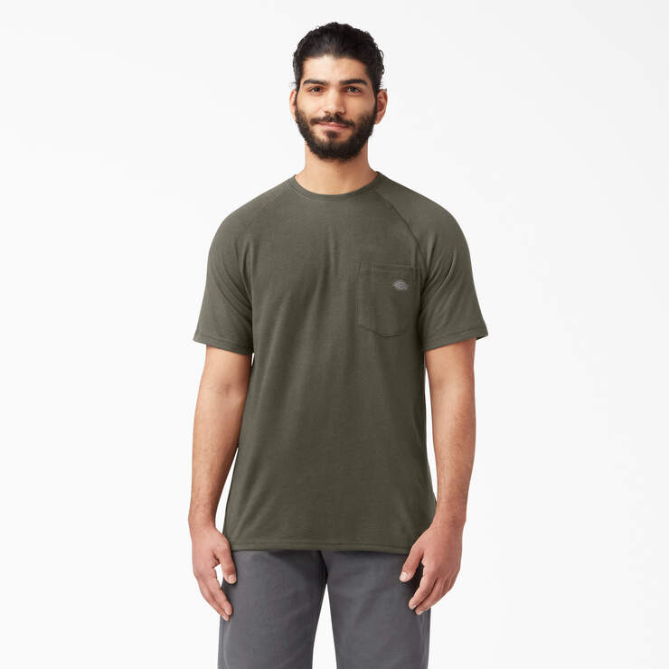 Cooling Short Sleeve Pocket T-Shirt - Moss Green (MS) image number 1
