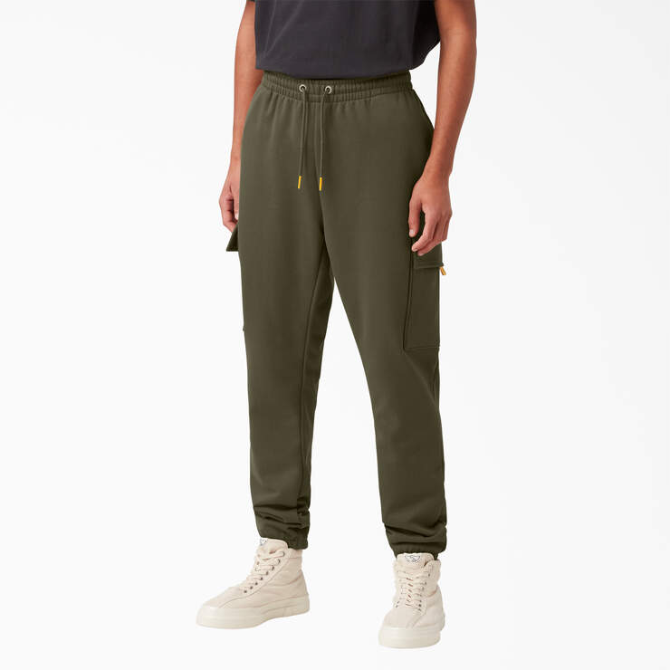 Pantalon de survêtement cargo en molleton de coupe décontractée - Military Green (ML) numéro de l’image 1