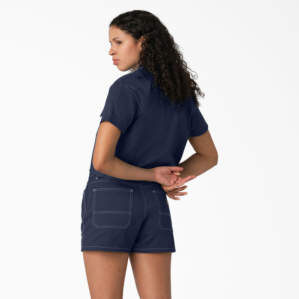 Women&#39;s Relaxed Fit Cropped Work Shirt - Ink Navy &#40;IK&#41;