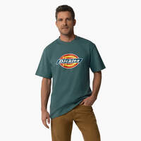 T-shirt imprimé avec logo tricolore à manches courtes - Lincoln Green (LN)