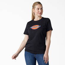 T-shirt en coton avec logo classique pour femmes - Black &#40;KBK&#41;