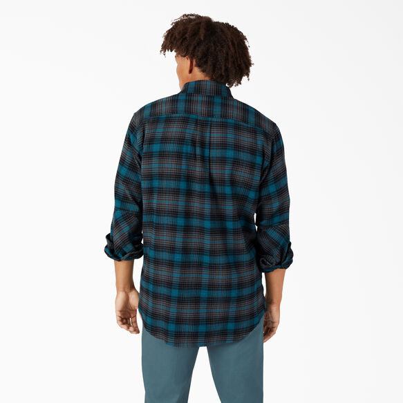 Regular Fit Flex Flannel Shirt - Deep Sky Black Plaid &#40;P1P&#41;