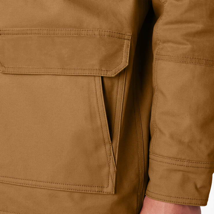 Waxed Canvas Chore Coat - Brown Duck (BD) image number 9