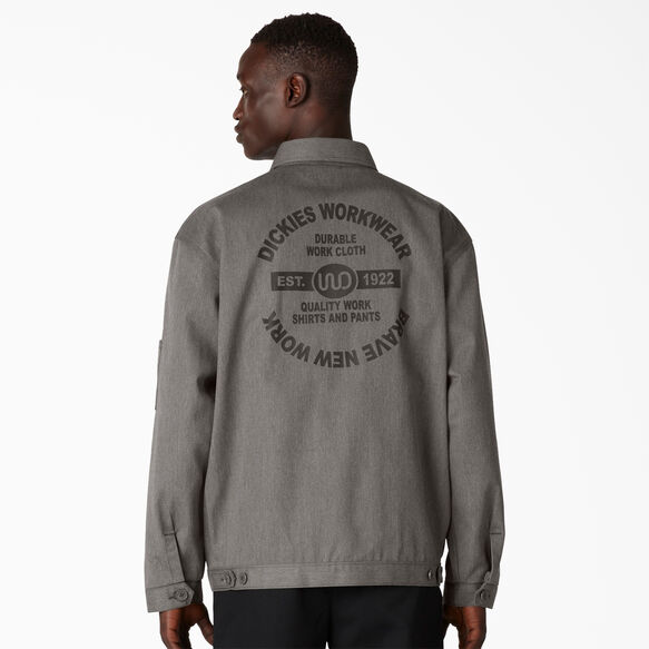 Unlined Graphic Eisenhower Jacket - Slate Gray Heather &#40;SH1&#41;