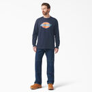 Tri-Color Logo Graphic Long Sleeve T-Shirt - Dark Navy &#40;DN&#41;