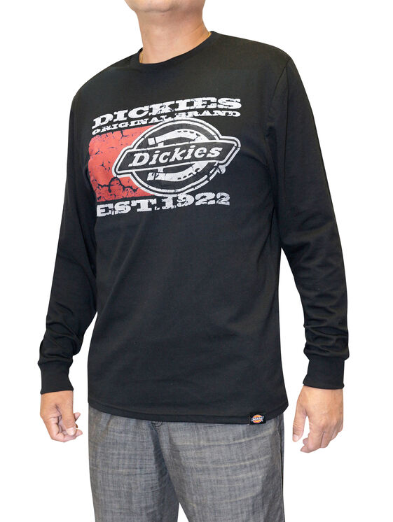 Men's Dickies Full Graphic Long Sleeve Shirt - BLACK (BK)
