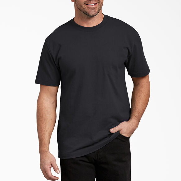 T-shirt &eacute;pais &agrave; encolure ras du cou et &agrave; manches courtes - Black &#40;BK&#41;