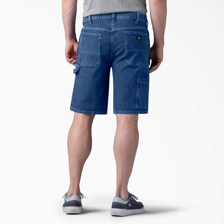 FLEX Active Waist Relaxed Fit Carpenter Shorts, 11" - Stonewashed Indigo Blue (SNB) image number 2