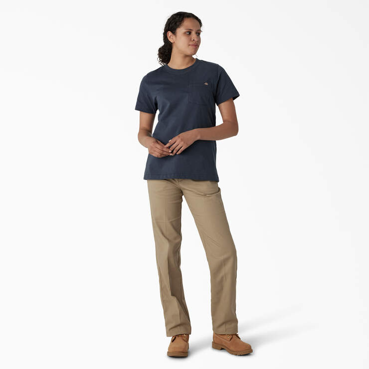 T-shirt épais à manches courtes et à poche pour femmes - Airforce Blue (AF) numéro de l’image 4