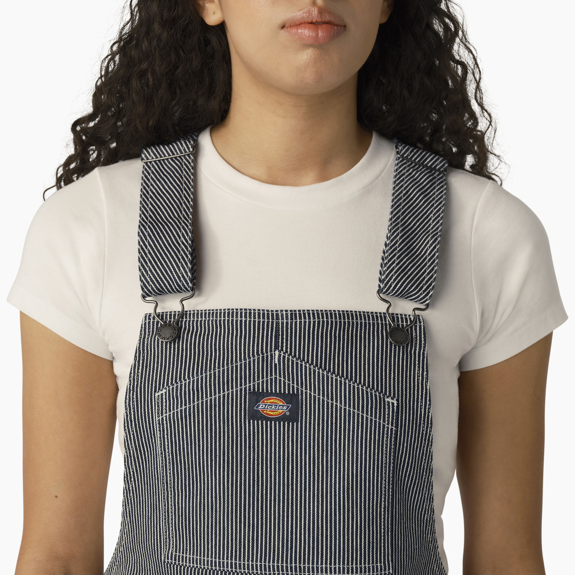 Women's Regular Fit Hickory Stripe Bib Overall Dress - Dickies Canada