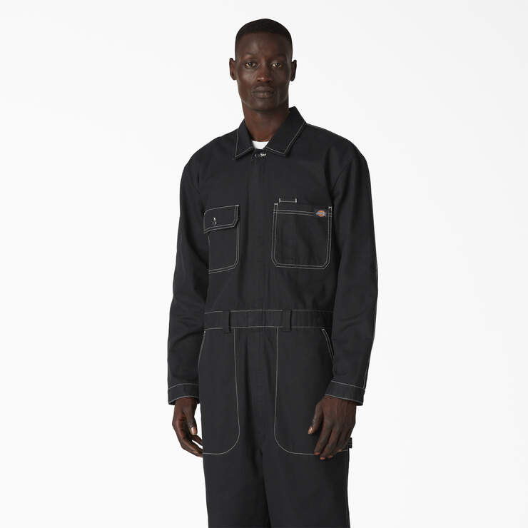 Reworked Long Sleeve Coveralls - Black (BKX) image number 4