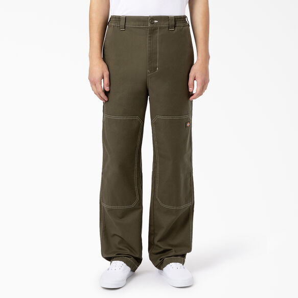 Florala Relaxed Fit Double Knee Pants - Military Green &#40;ML&#41;