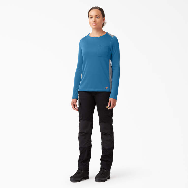 Women's Temp-iQ® 365 Long Sleeve Pocket T-Shirt - Vallarta Blue (V2B) image number 4