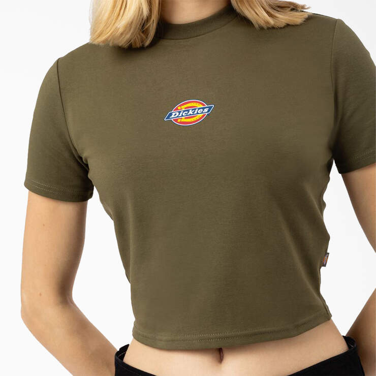 T-shirt écourté Maple Valley pour femmes - Military Green (ML) numéro de l’image 4