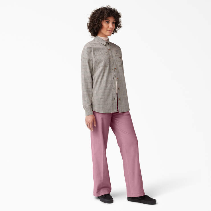 Pantalon en velours côtelé de coupe standard à jambe ample Halleyville pour femmes - Foxglove (F2G) numéro de l’image 4