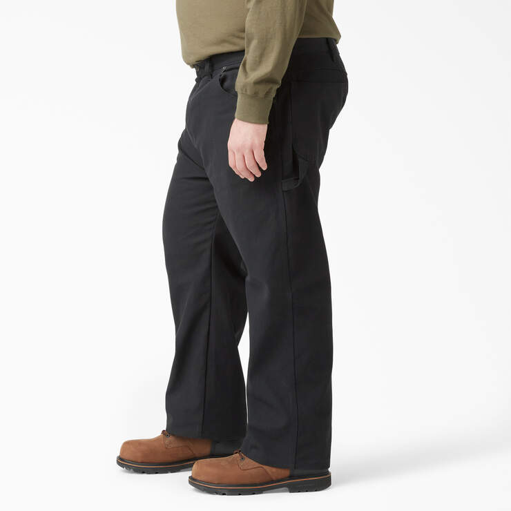Pantalon menuisier de coupe décontractée en coutil épais - Rinsed Black (RBK) numéro de l’image 4