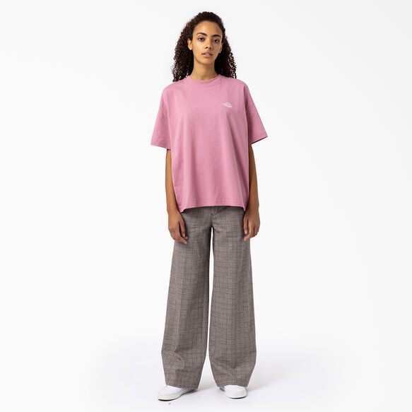 Pantalon &agrave; taille haute et &agrave; jambe large Bakerhill pour femmes - Brown Plaid &#40;BP3&#41;