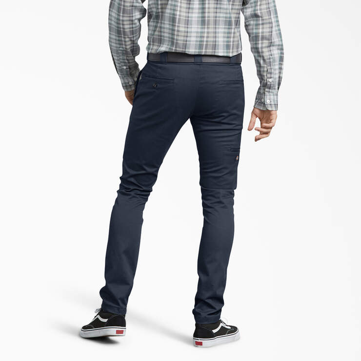 Skinny Fit Work Pants - Dark Navy (DN) image number 2