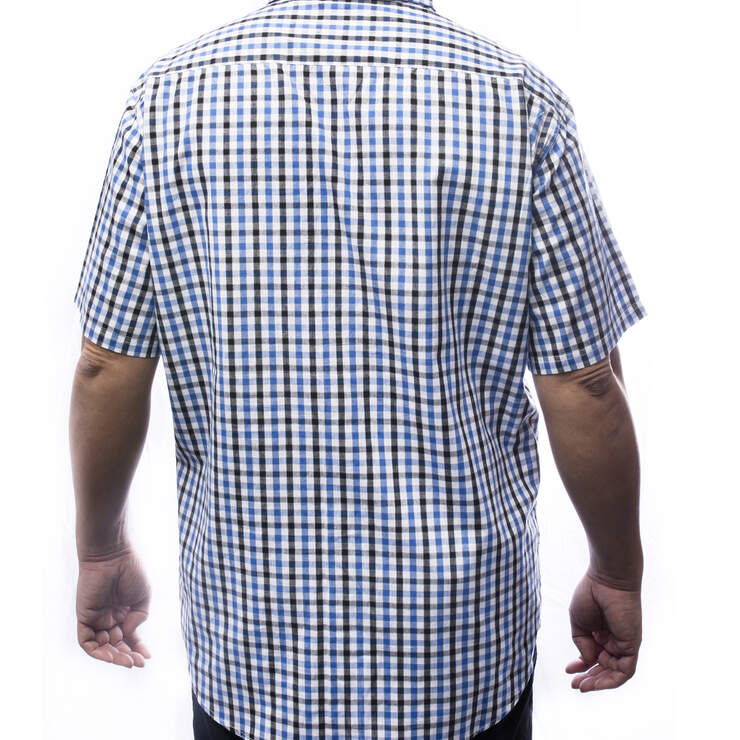 Men's short sleeves plaid shirt - Black (BLK) image number 2