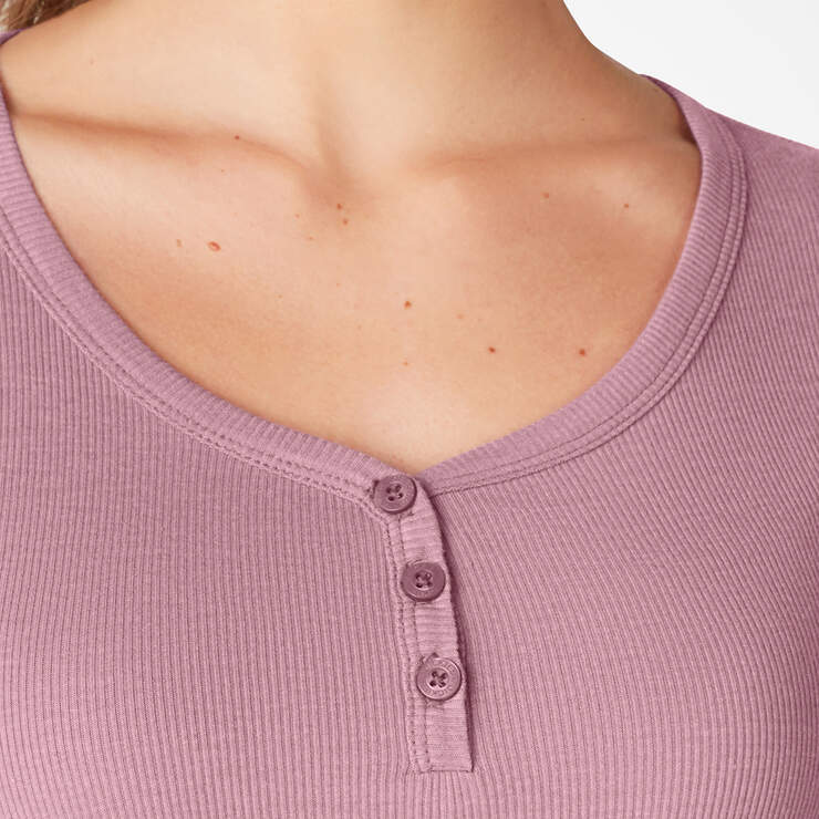 Women's Henley Long Sleeve Shirt - Dusty Orchid (KDD) image number 5