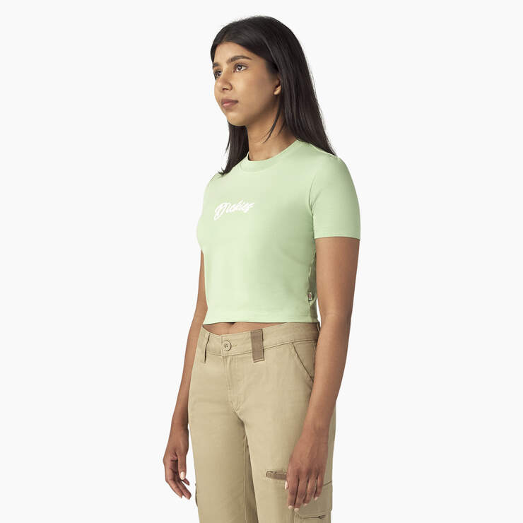 Women’s Mayetta Cropped T-Shirt - Quiet Green (QG2) image number 3