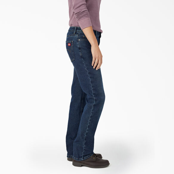 Women&rsquo;s Warming Work Jeans - Stonewashed Medium Blue &#40;MSW&#41;