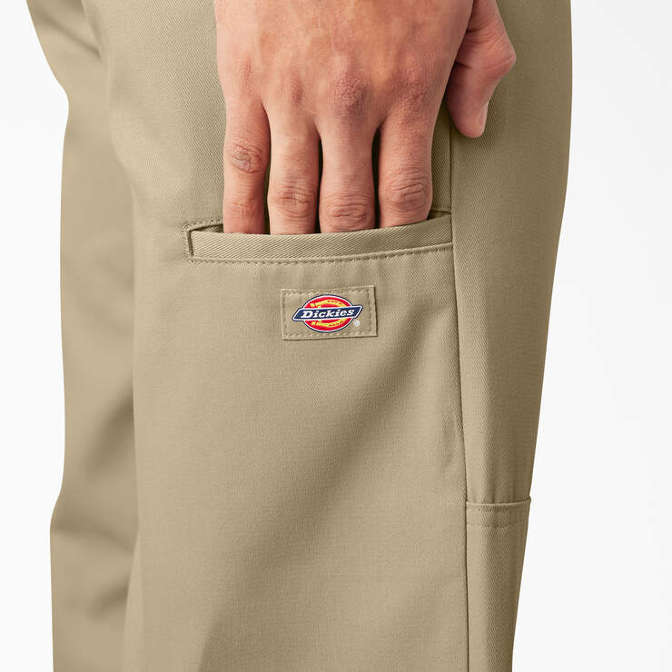 Loose Fit Double Knee Work Pants - Khaki (KH) image number 13