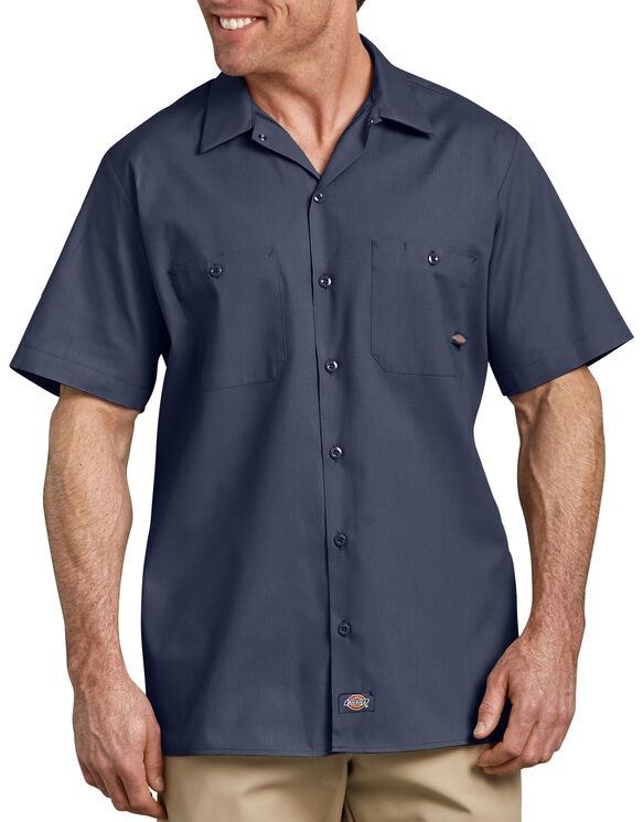 Short Sleeve Industrial Work Shirt Navy Blue | Mens Shirts | Dickies