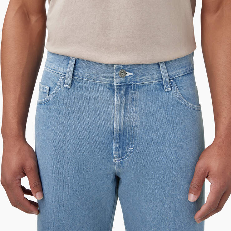 Loose Fit Double Knee Jeans - Light Denim (LTD) image number 9