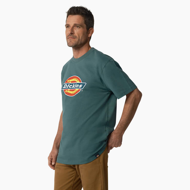 T-shirt imprimé avec logo tricolore à manches courtes - Lincoln Green (LN) numéro de l’image 3