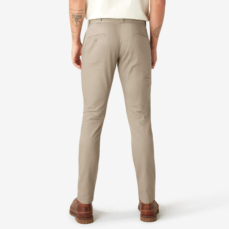 Skinny Fit Double Knee Work Pants - Desert Sand (DS) image number 2