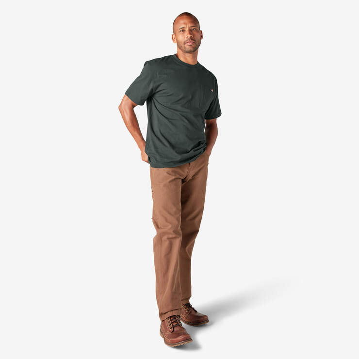 Heavyweight Short Sleeve Pocket T-Shirt - Hunter Green (GH) image number 9