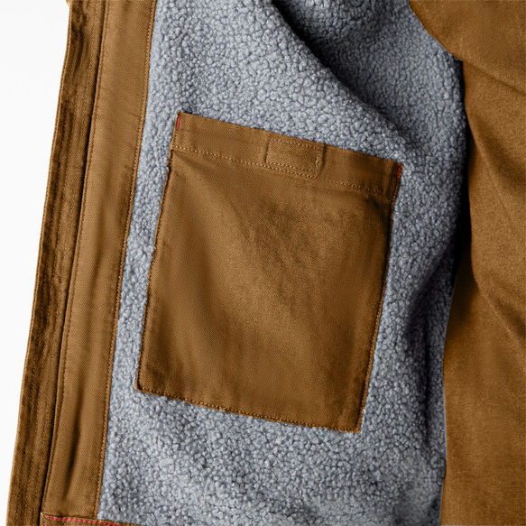 Duck Canvas High Pile Fleece Lined Jacket - Rinsed Brown Duck &#40;RBD&#41;