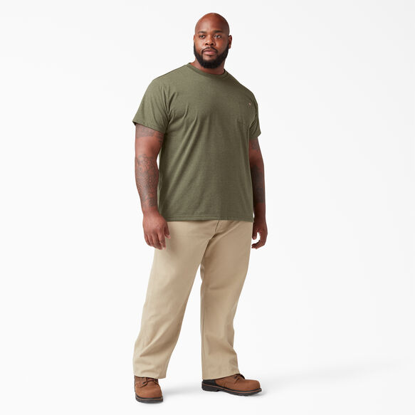 Short Sleeve Heavyweight Heathered T-Shirt - Military Green Heather &#40;MLD&#41;