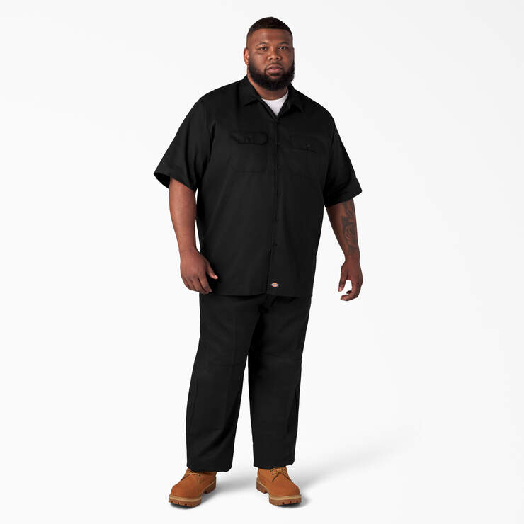 Short Sleeve Work Shirt - Black (BK) image number 11