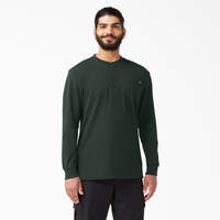 Heavyweight Long Sleeve Henley T-Shirt - Hunter Green (GH)