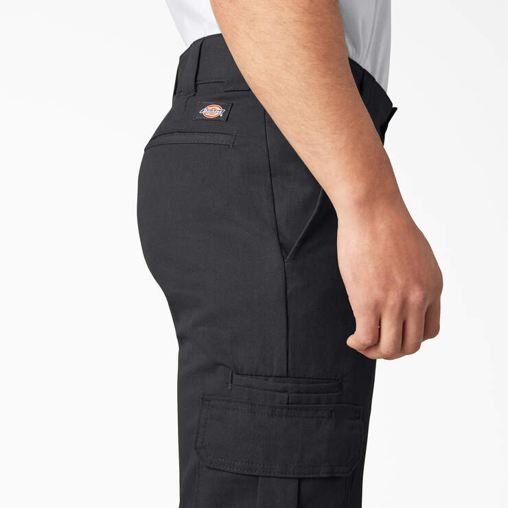 Pantalon cargo de coupe standard en tissu FLEX - Black (BK) numéro de l’image 12