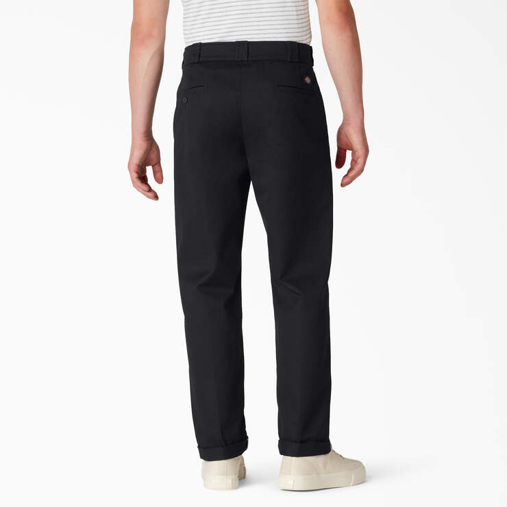 Regular Fit Cuffed Work Pants - Black (BKX) image number 2