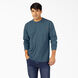 T-shirt &agrave; poche et &agrave; manches longues en fil chin&eacute; &eacute;pais - Baltic Blue &#40;BUD&#41;