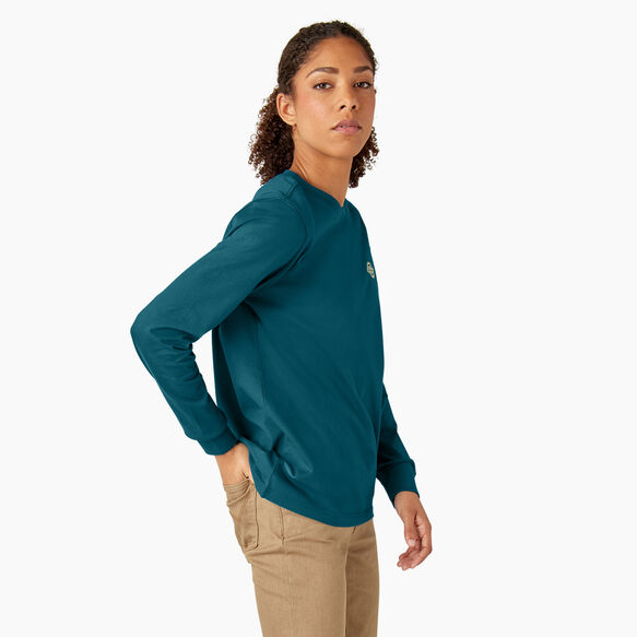 T-shirt imprim&eacute; &eacute;pais &agrave; manches longues pour femmes - Deep Lagoon &#40;DGN&#41;