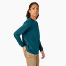T-shirt imprim&eacute; &eacute;pais &agrave; manches longues pour femmes - Deep Lagoon &#40;DGN&#41;