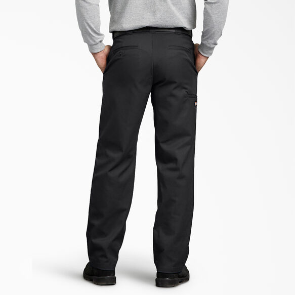 Regular Fit Straight Leg Double Knee Work Pants - Black &#40;BK&#41;