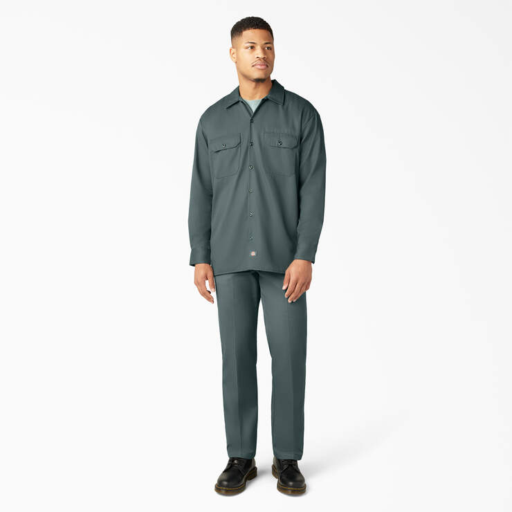 Long Sleeve Work Shirt - Lincoln Green (LN) image number 5