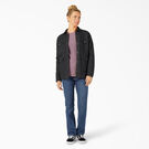 Manteau travailleur en coutil doubl&eacute; en molleton long - Rinsed Black &#40;RBKX&#41;